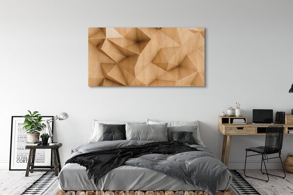Obraz drukowany na płótnie Geometryczna Mozaika Z Drewna