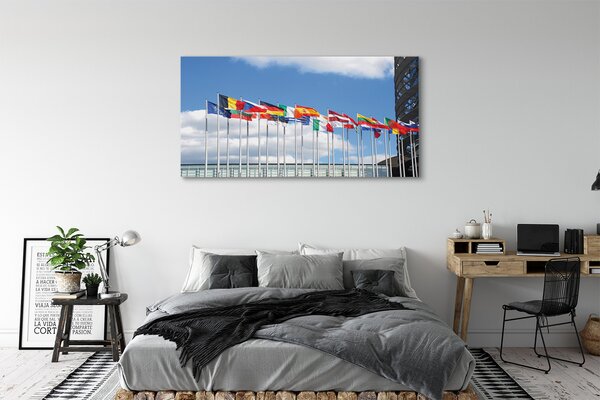 Duży obraz na płótnie Kilka Flag