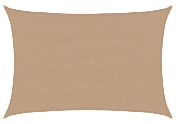 Żagiel przeciwsłoneczny, 160 g/m², kolor taupe, 5x6 m, hdpe
