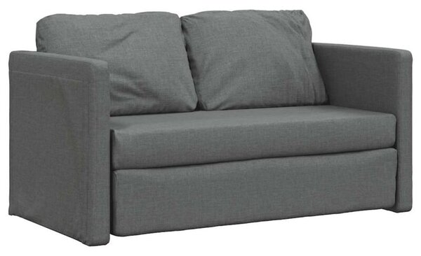 Sofa podÅogowa 2-w-1, ciemnoszara, 112x174x55 cm, tkanina