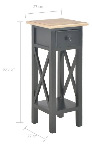 Czarny stolik boczny do salonu H7-B50