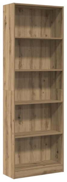 Regał na książki artisian oak 60x24x176 cm drewno konstrukcyjne
