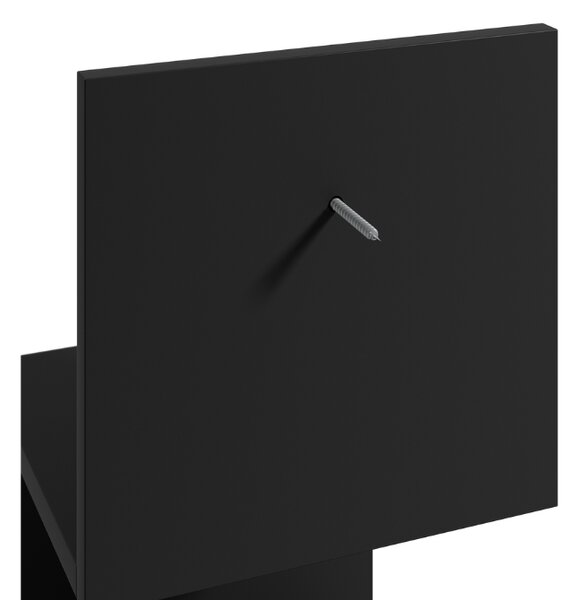 Półka ścienna SUNEDO 25x125 cm, czarna
