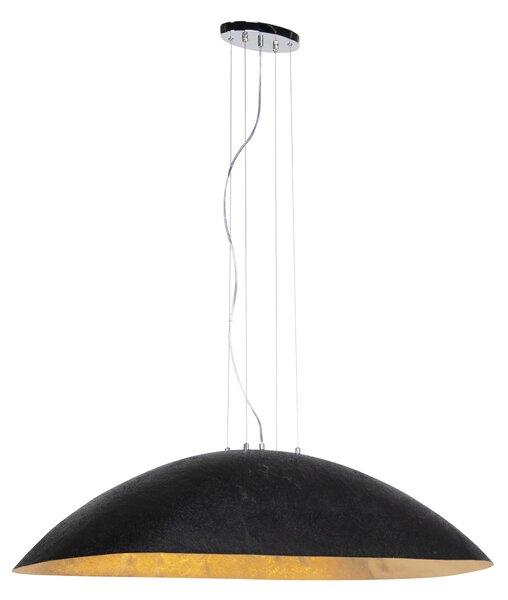 Przemysłowa lampa wisząca czarna ze złotem 115 cm - Magna Oswietlenie wewnetrzne