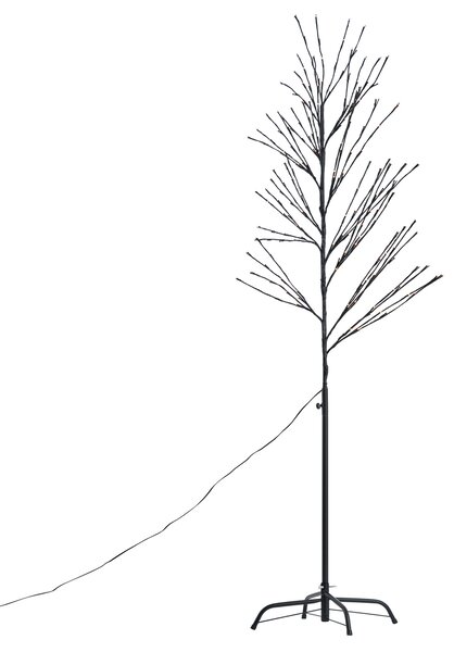 Choinka czarna 200 cm z LED IP44 - Vixen