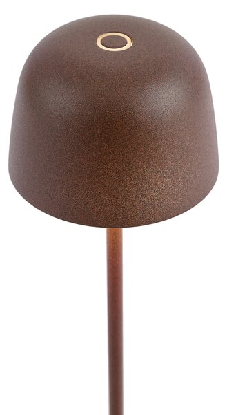Lampa stołowa rdzawobrązowa z możliwością ładowania LED ze stacją ładującą IP65 - Raika
