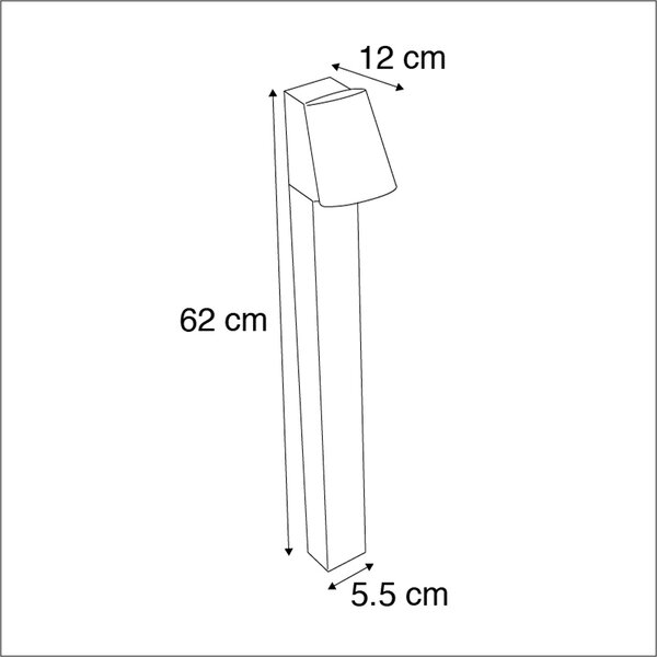 Nowoczesna stojąca lampa zewnętrzna antracytowa z diodami LED - Uma