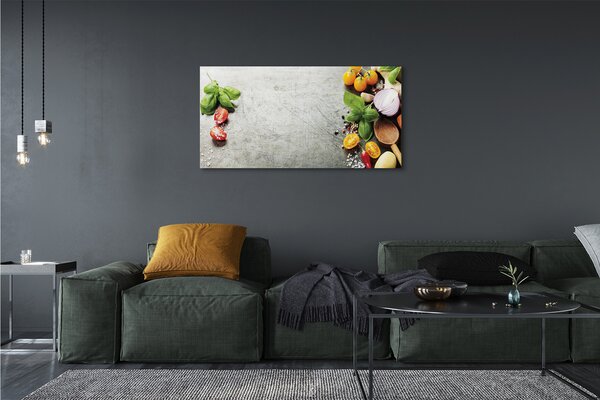 Obraz canvas na ścianę Klasyczne Przyprawy i Cebula