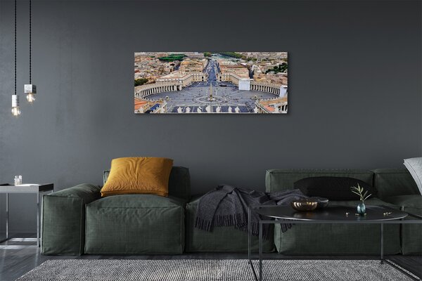 Obraz drukowany na płótnie Panorama Placu Świętego Piotra