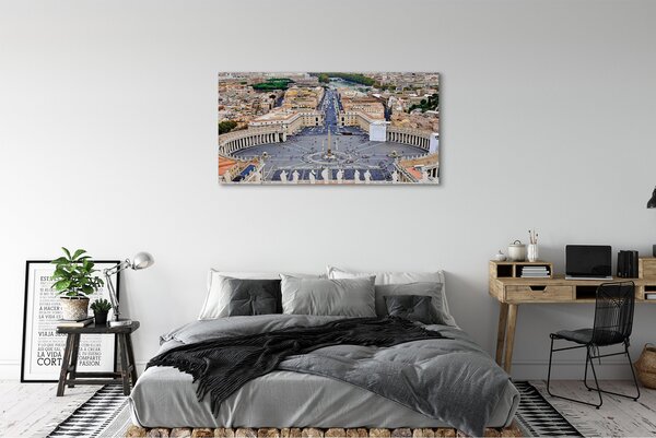 Obraz drukowany na płótnie Panorama Placu Świętego Piotra