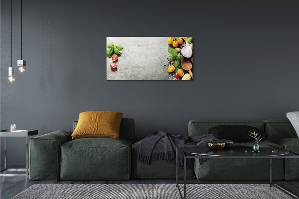 Obraz canvas na ścianę Klasyczne Przyprawy i Cebula