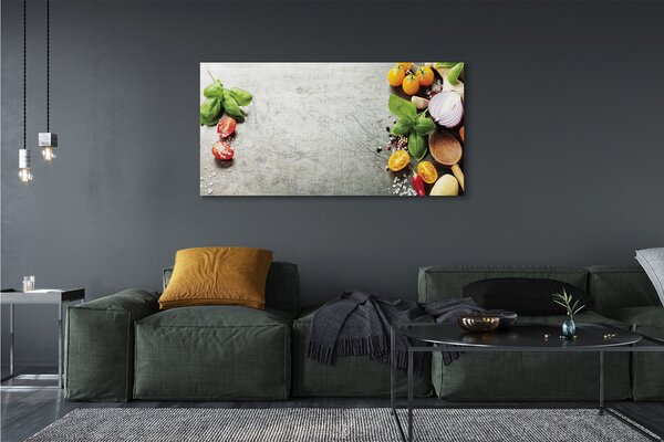 Obraz canvas na ścianę Klasyczne Przyprawy i Cebula