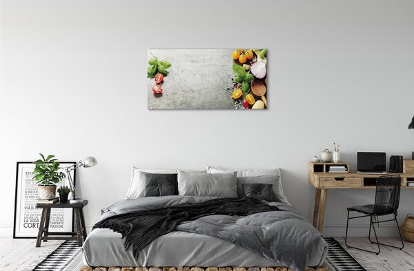 Obraz canvas na ścianę Klasyczne Przyprawy i Cebula