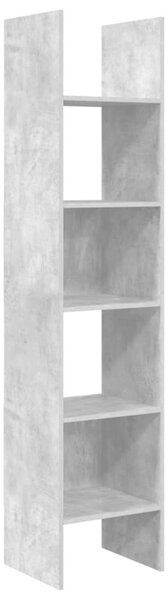 Regał na książki, szarość betonu, 40x35x180 cm