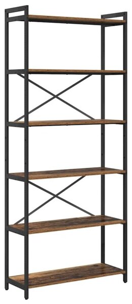 Półka na książki stare drewno 80 x 30 x 189,5 cm