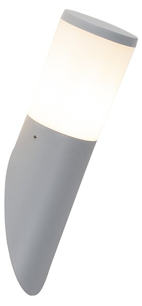 Zewnetrzna Nowoczesny skośny Kinkiet / Lampa scienna zewnętrzny szary IP55 z diodą LED - Amelia Oswietlenie zewnetrzne