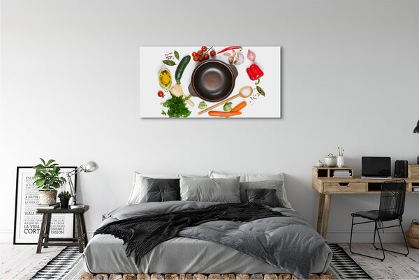 Obraz canvas na ścianę Pomidorki na Drewnianej Łyżce