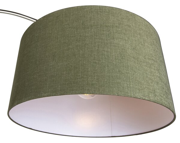 Lampa łukowa stalowa z zielonym mchu abażurem 50/50/25 - XXL