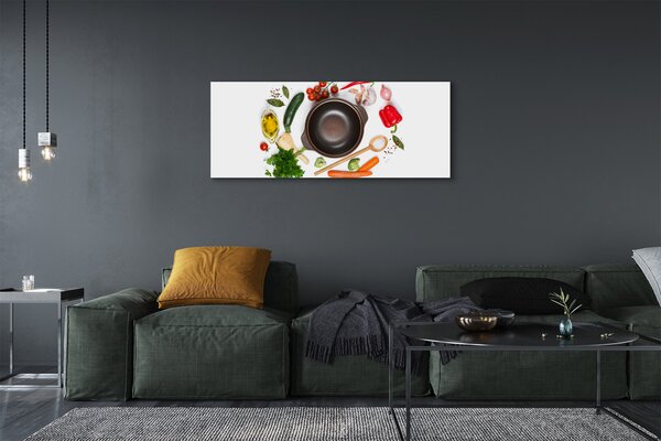 Obraz canvas na ścianę Pomidorki na Drewnianej Łyżce