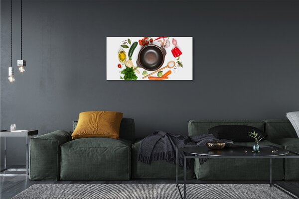 Obraz canvas na ścianę Pomidorki na Drewnianej Łyżce