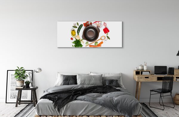 Obraz canvas na ścianę Pomidorki na Drewnianej Łyżce