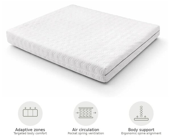 Średnio twardy sprężynowy materac termoregulacyjny 90x200 cm Dream Essence – Bonami Essentials