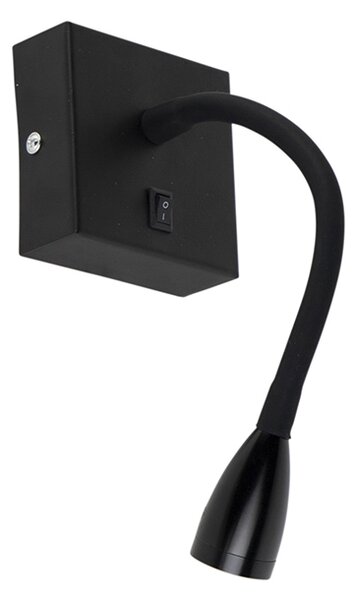 Nowoczesna elastyczna lampa ścienna czarna LED - Flex