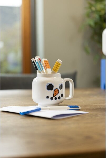 Biały ceramiczny kubek dla dzieci do latte 255 ml Snowman – LEGO®