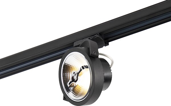 Reflektor szynowy LED 3-fazowy czarny 15W 2700K w komplecie z AR111 - Expert