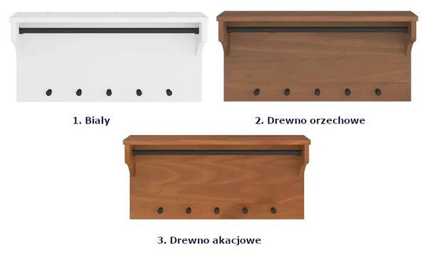 Wieszak do przedpokoju drewno akacjowe M7-H64
