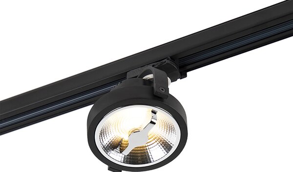 Reflektor szynowy LED 3-fazowy czarny 15W 2700K w komplecie z AR111 - Expert