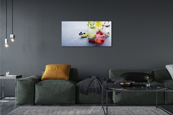 Obraz canvas na ścianę Orzeźwiający Miks Cytrusowo-Malinowy