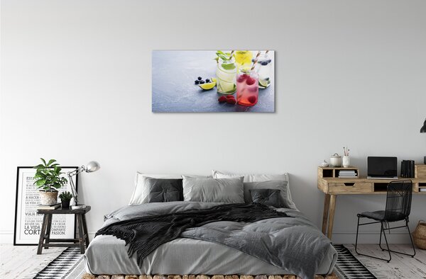 Obraz canvas na ścianę Orzeźwiający Miks Cytrusowo-Malinowy