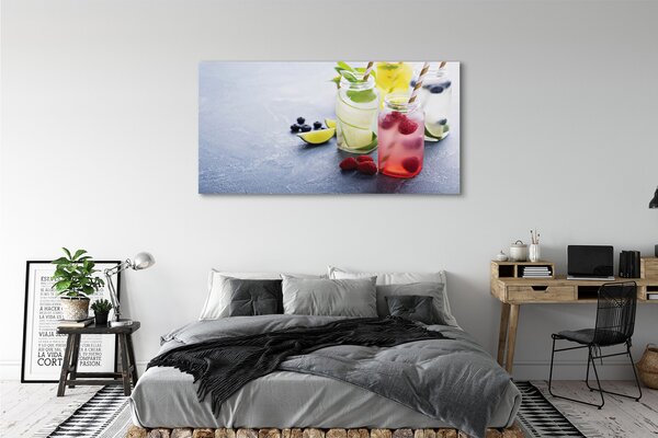 Obraz canvas na ścianę Orzeźwiający Miks Cytrusowo-Malinowy
