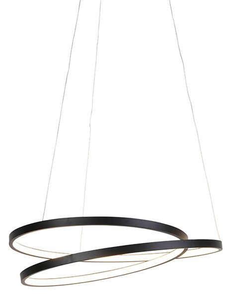Designerska lampa wisząca czarna 56cm LED ściemnialna - Rowan Oswietlenie wewnetrzne