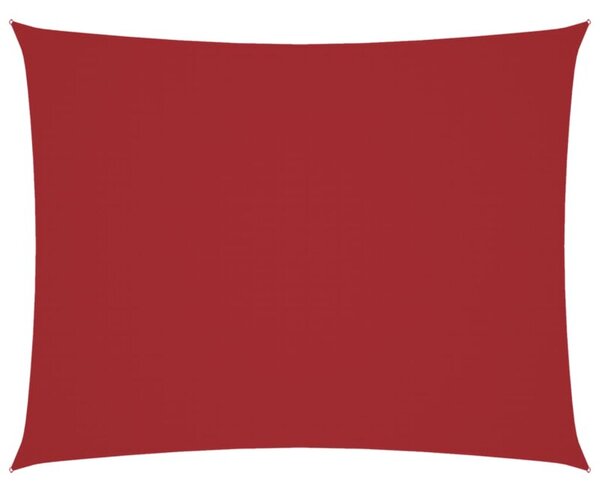 Prostokątny żagiel ogrodowy, tkanina oxford, 2,5x4 m, czerwony
