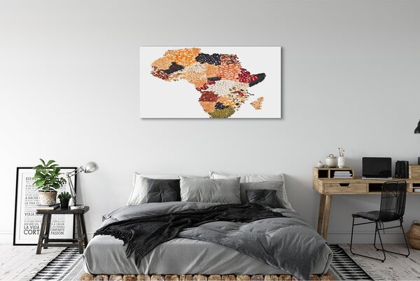 Duży obraz na płótnie Mapa z Przyprawami