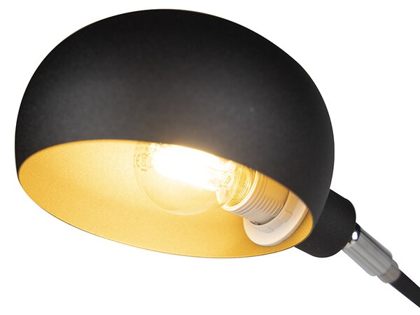 Designerska lampa podłogowa czarna 5-światłowa - Sixties Marmo Oswietlenie wewnetrzne