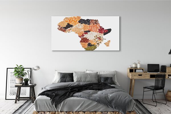 Duży obraz na płótnie Mapa z Przyprawami