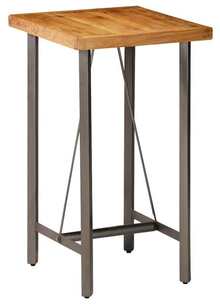 Stolik barowy, lite drewno tekowe z odzysku, 60 x 60 x 107 cm