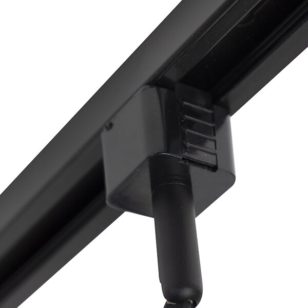 Nowoczesny system szynowy z 3 reflektorami czarny 1-fazowy - Iconic Jeany