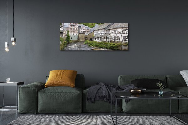 Obraz canvas na ścianę Zabytkowa Zabudowa nad Rzeką