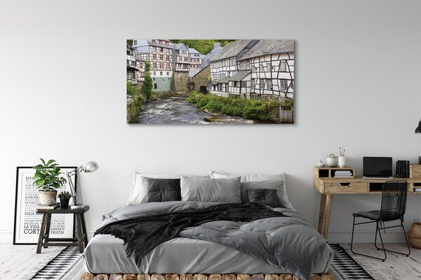 Obraz canvas na ścianę Zabytkowa Zabudowa nad Rzeką