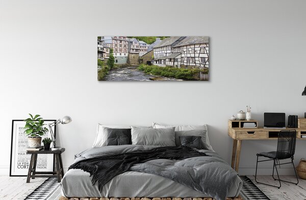 Obraz canvas na ścianę Zabytkowa Zabudowa nad Rzeką