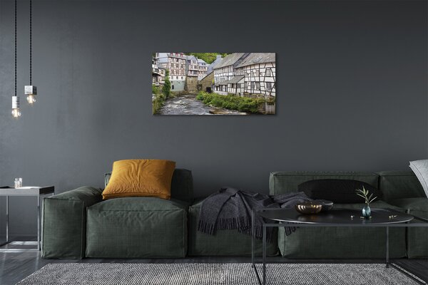 Obraz canvas na ścianę Zabytkowa Zabudowa nad Rzeką