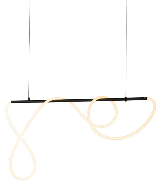 Designerska lampa wisząca czarna w komplecie z LED 3-stopniowy ściemniacz - Danisha