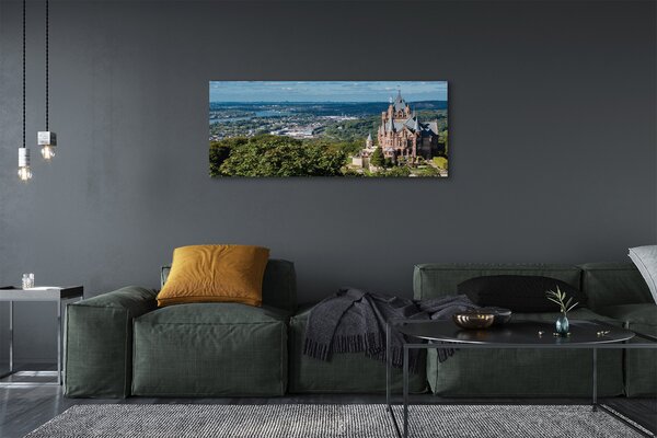 Obraz canvas na ścianę Panorama Miasta z Widokiem na Zamek