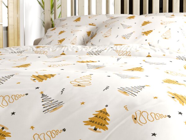 Bawełniana pościel FROST & GOLD biała Rozmiar pościeli: 70 x 90 cm | 140 x 200 cm