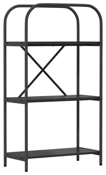 Półka na książki czarny dąb 60 x 30 x 109 cm