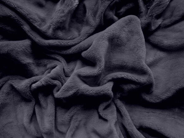 Prześcieradło z mikropluszu SOFT BRONE 90x200 cm antracytowy szare